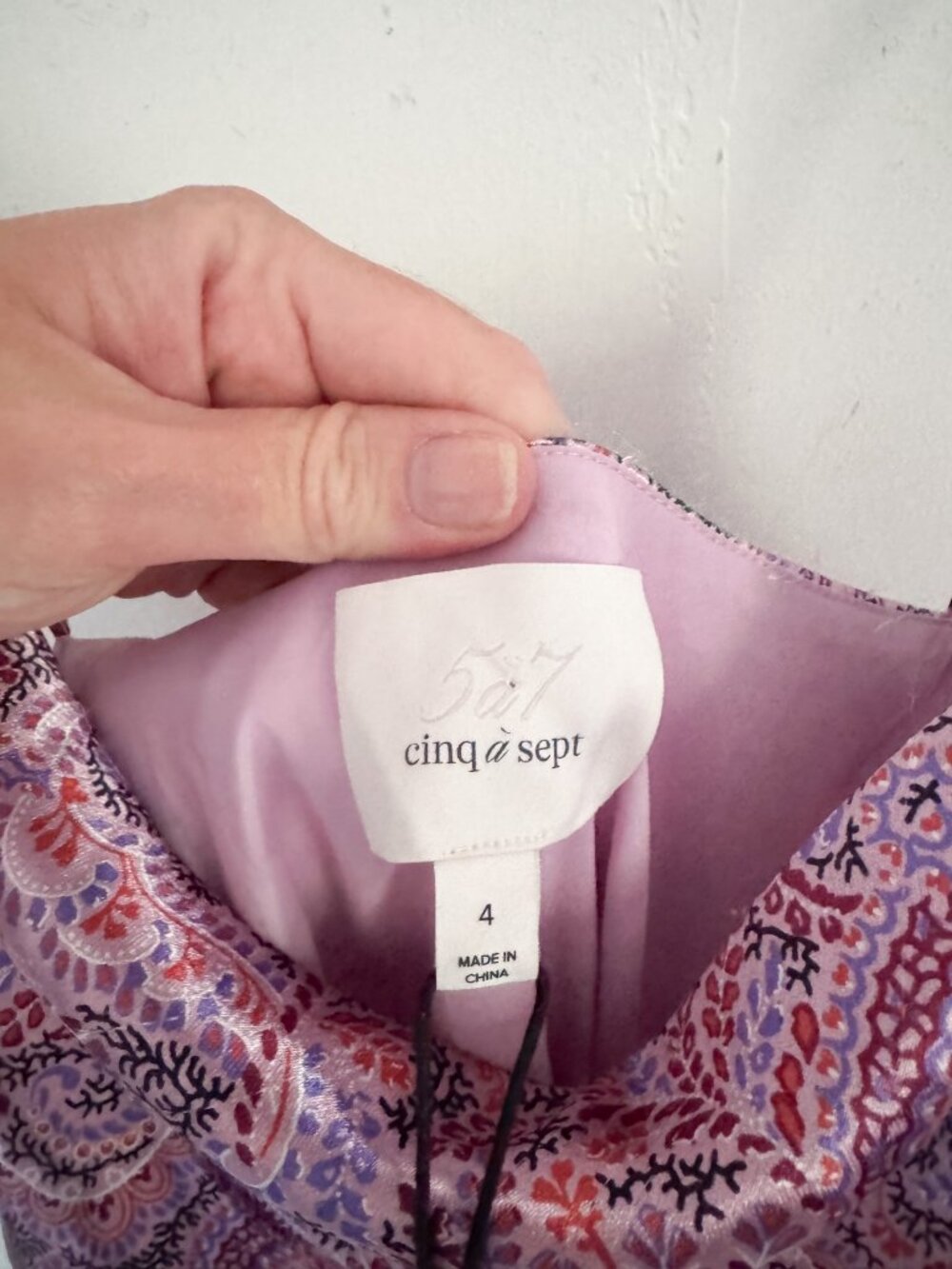 NWT Cinq a Sept Pink Paisley Ryder Mini Dress 4 - Picture 5 of 7